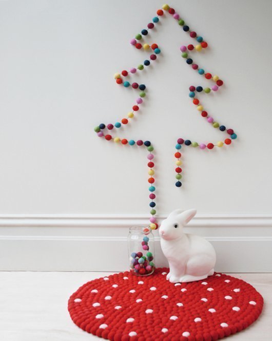 Christmas Tree made from 3m Freckle Garland by Down to the Woods Christmas Tree Alternatives