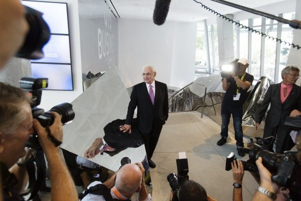 Frank Gehry at the UTS building opening. Photo James Brickwood