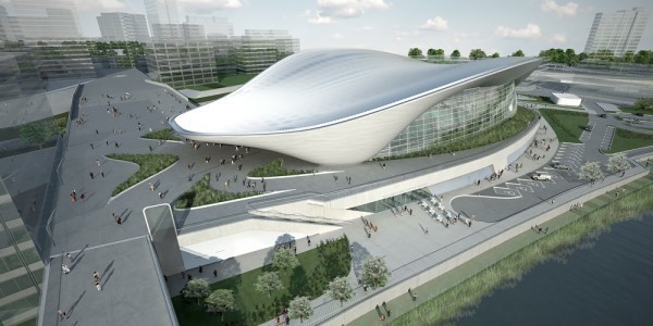 London Aquatics Centre by Zaha Hadid Architects. Photograph Courtesy of Zaha Hadid Architects.