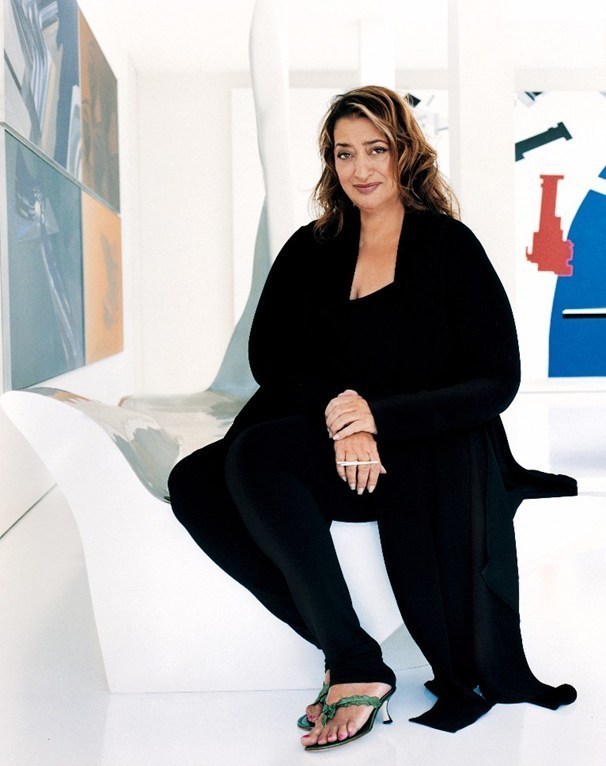 Zaha Hadid at Home in her Clerkenwell Penthouse. Photograph Courtesy of Alberto Heras.