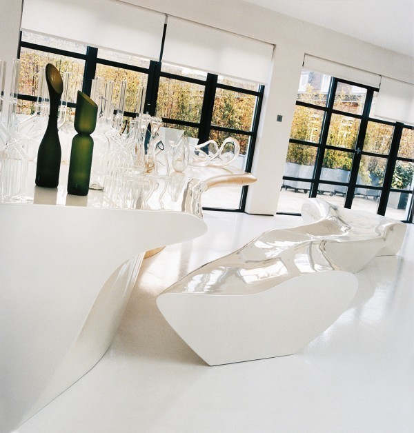 Zaha Hadid's Clerkenwell Penthouse. Courtesy of Architectural Digest, Spain, May 2008. Photograph by Alberto Heraz.