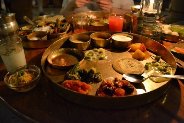 Gujarati food at Agashiye in The House of MG, Ahmedabad India. Photograph Designer’s Atelier.