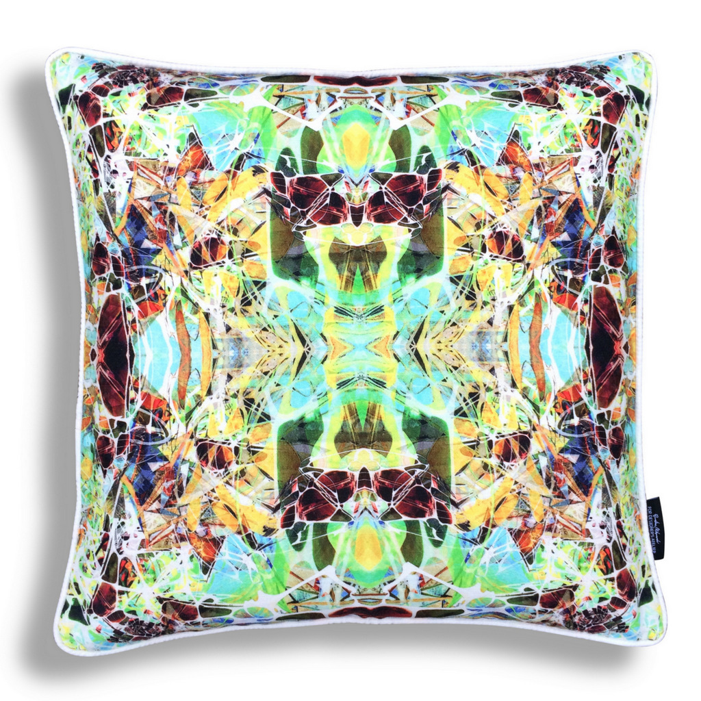 Kaleidoscope Linen Cushion Spring