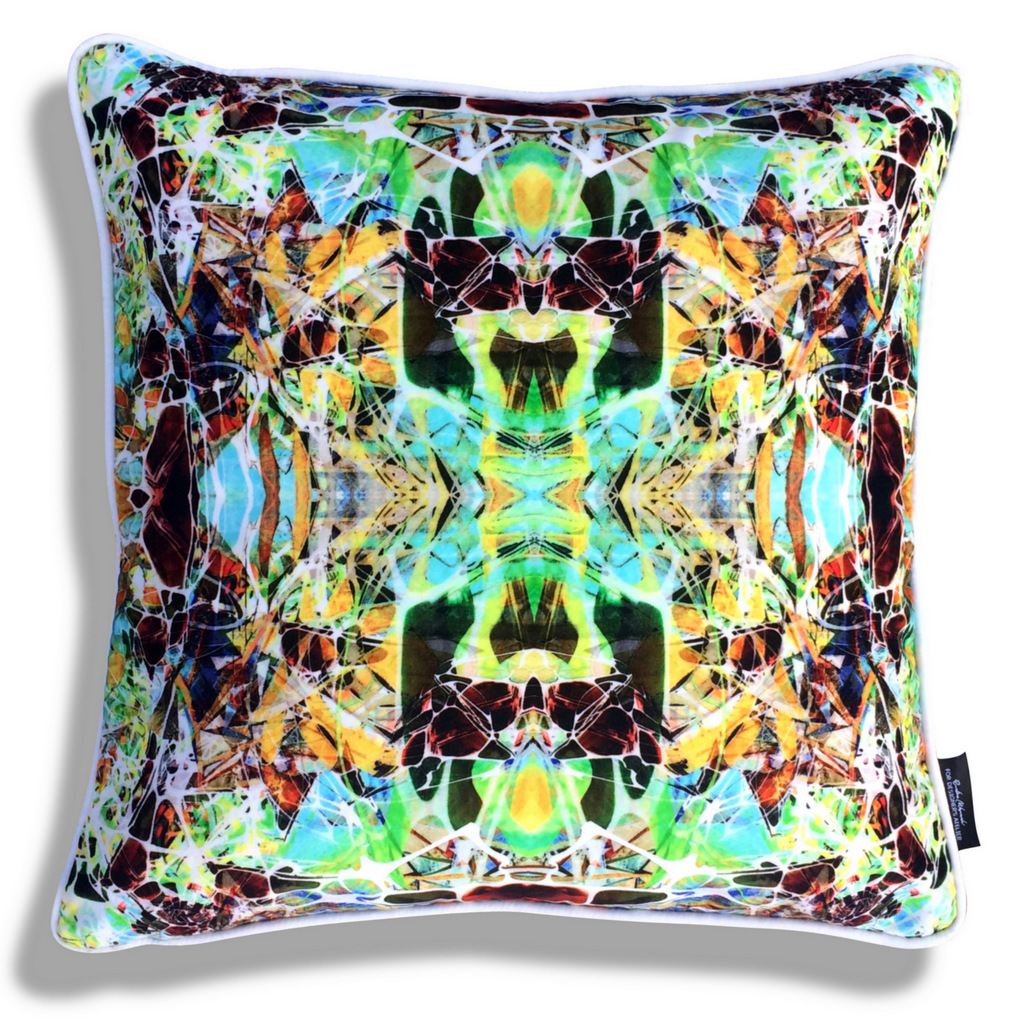 Kaleidoscope Velvet Cushion Spring