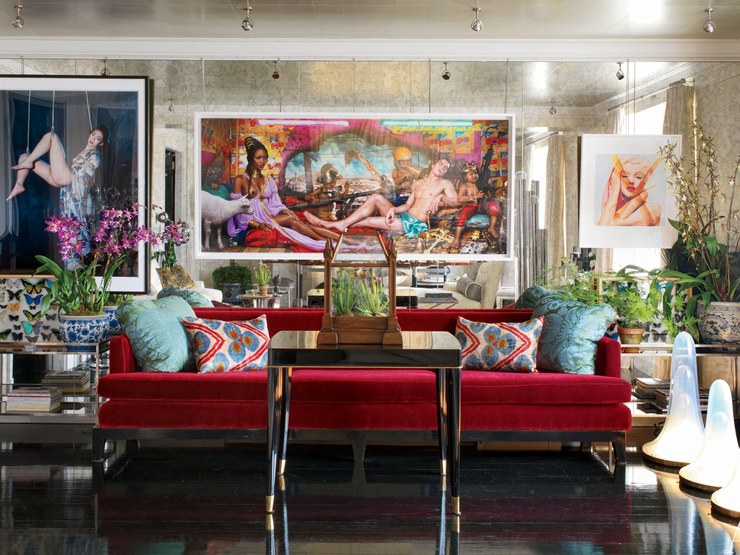 Living room Daphne Guiness New York City Apartment Photograph Courtesy of Architectural Digest.